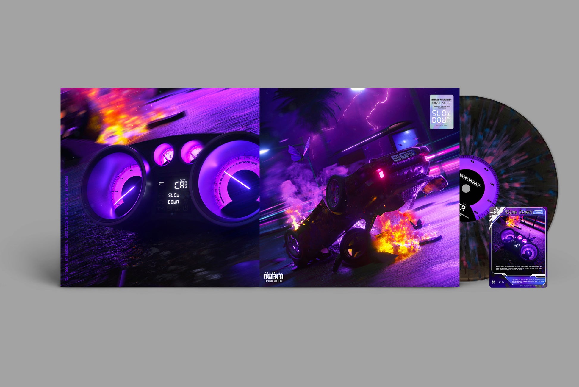 Chase Atlantic - Paradise [Black ice with pink and blue splatter Vinyl]