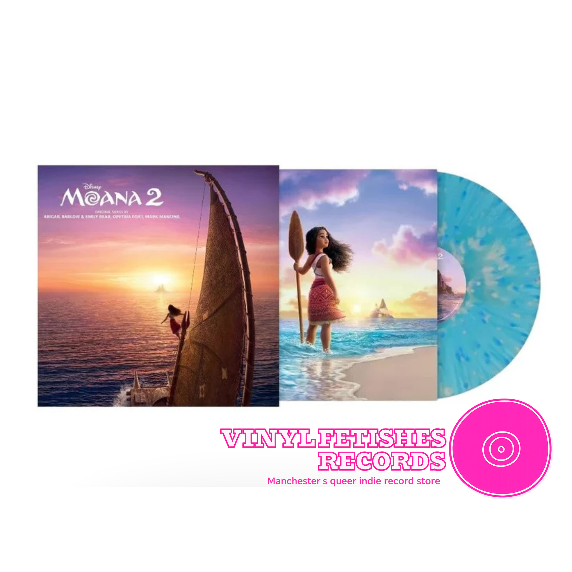 Moana 2 Soundtrack (Blue Splatter)