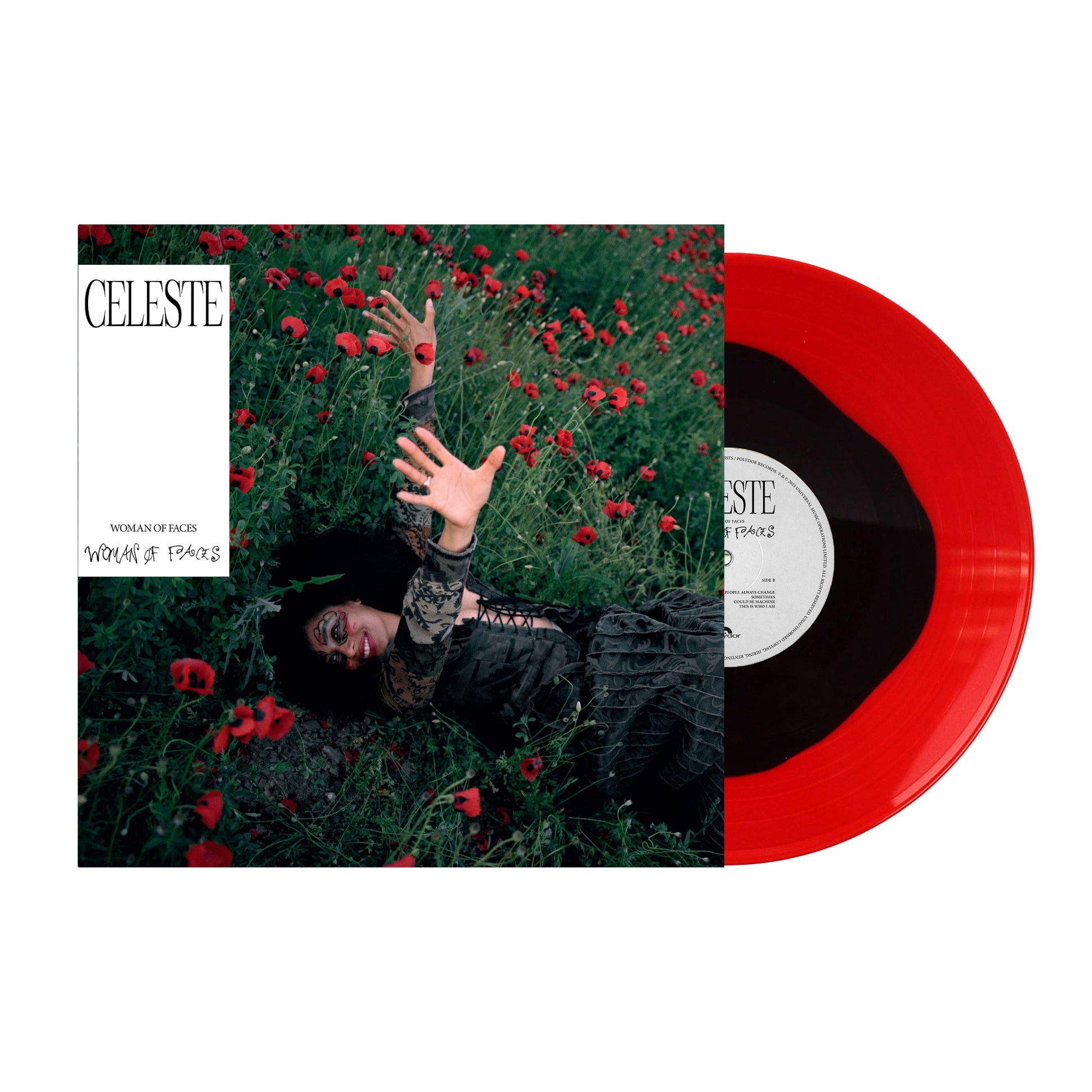 Celeste - Woman Of Faces (ed/Black 'Poppy coloured’ Vinyl & Alternative Artwork plus bonus 7”)