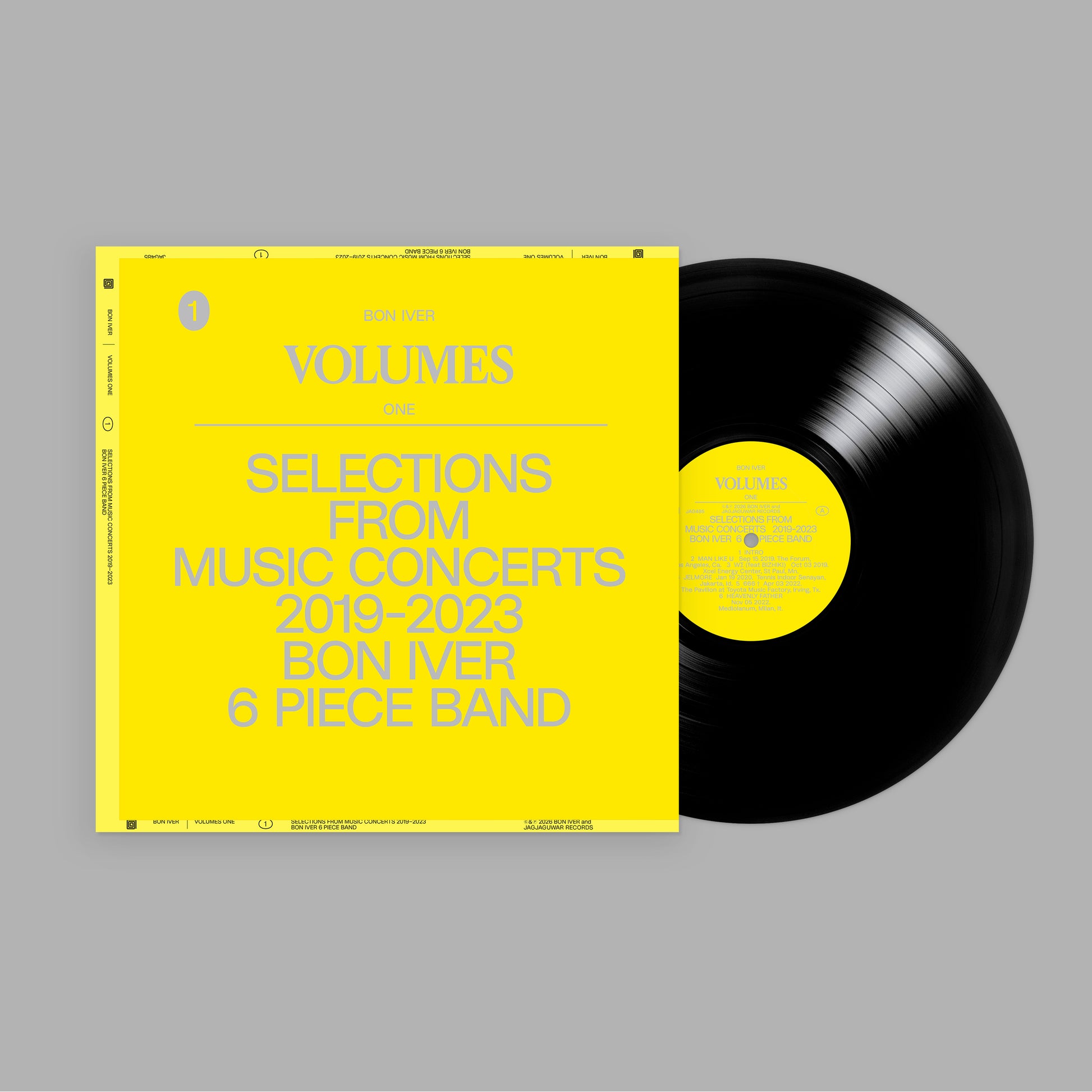 Bon Iver - VOLUMES: ONE "SELECTIONS FROM MUSIC CONCERTS 2019-2023 BON IVER 6 PIECE BAND